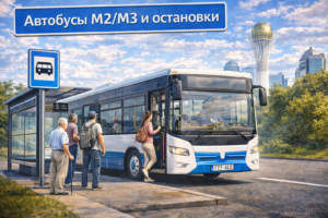 Автобусы M2/M3 и остановки